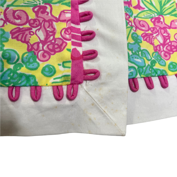 Lilly Pulitzer Women's Jungle Patchwork Skort Faux Wrap Mini Skirt Pink Cotton 6 - Picture 12 of 12